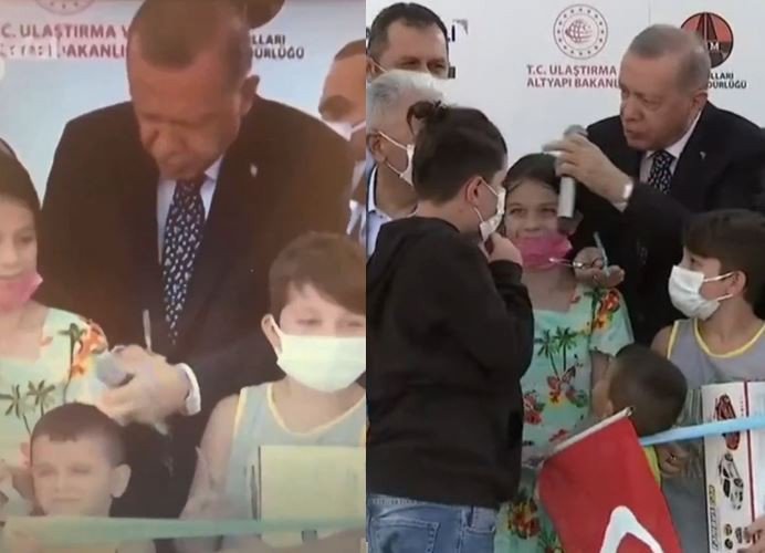 Erdoğan Rize'de Küçük Çocuğun Kafasına Vurdu, Erdoğan Çocuğa Vurdu, ÇocuklarımızıYedirmeyiz